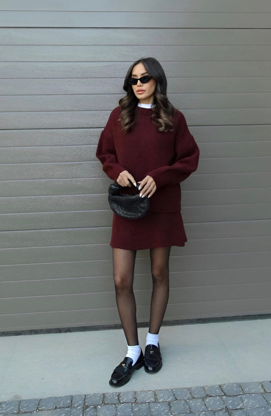 Emilia™ | Strickset – Pullover & Rock