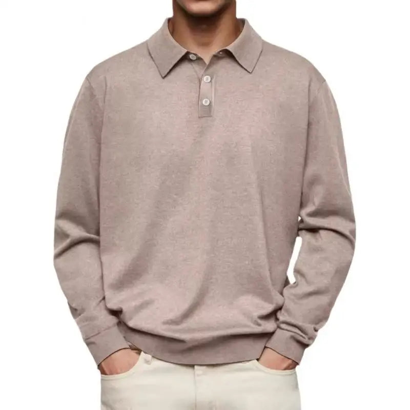 Leon™ | Casual-Poloshirt mit langen Ärmeln