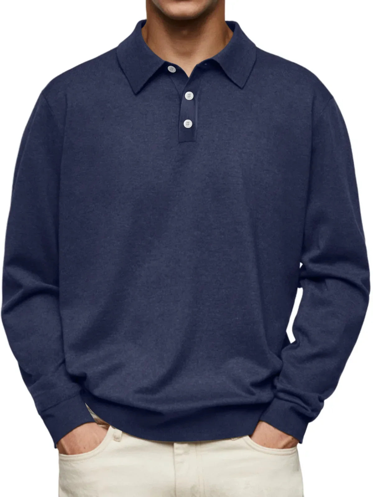 Leon™ | Casual-Poloshirt mit langen Ärmeln