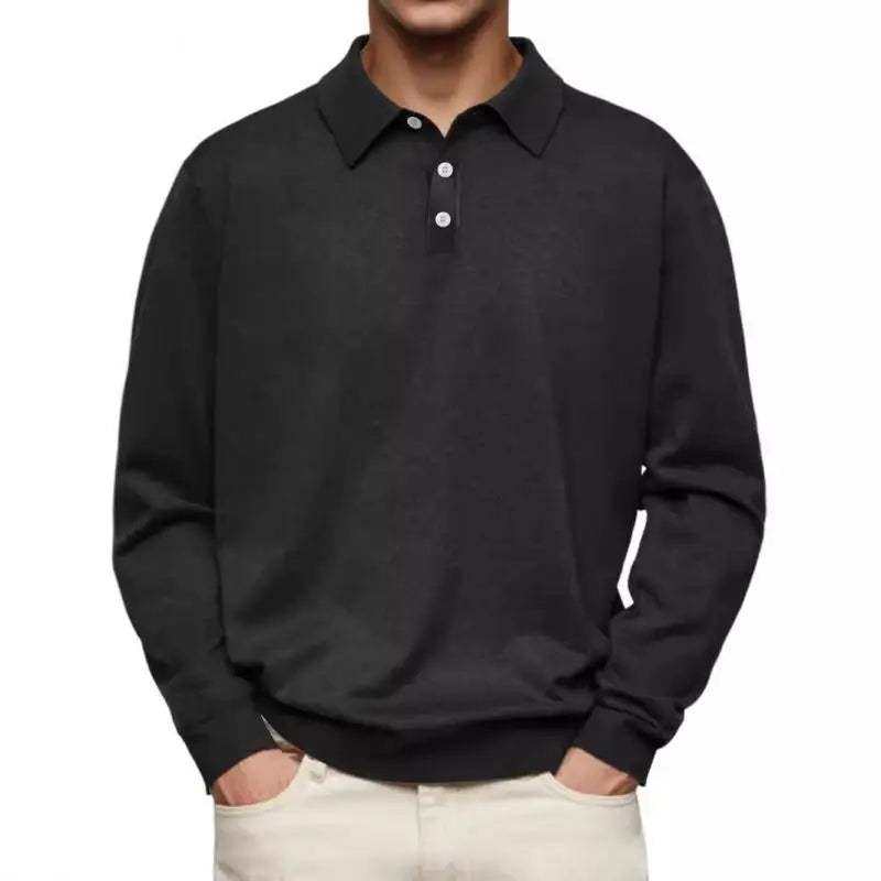 Leon™ | Casual-Poloshirt mit langen Ärmeln