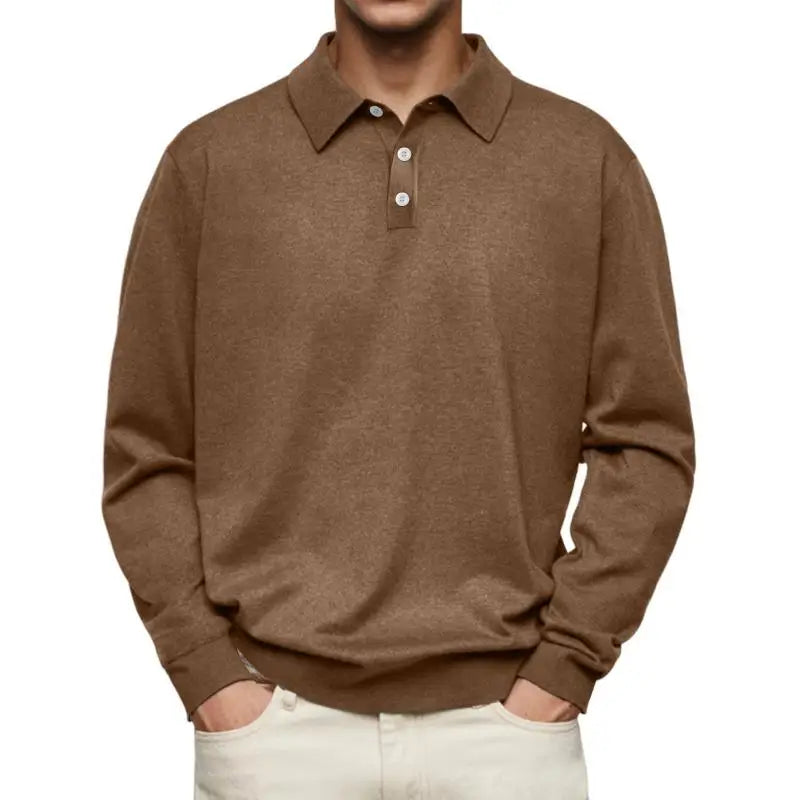 Leon™ | Casual-Poloshirt mit langen Ärmeln