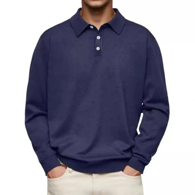 Leon™ | Casual-Poloshirt mit langen Ärmeln
