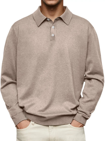 Leon™ | Casual-Poloshirt mit langen Ärmeln