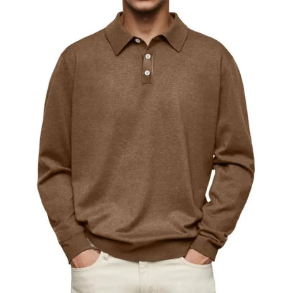 Leon™ | Casual-Poloshirt mit langen Ärmeln