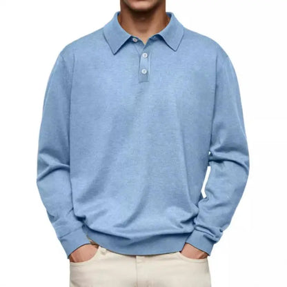 Leon™ | Casual-Poloshirt mit langen Ärmeln