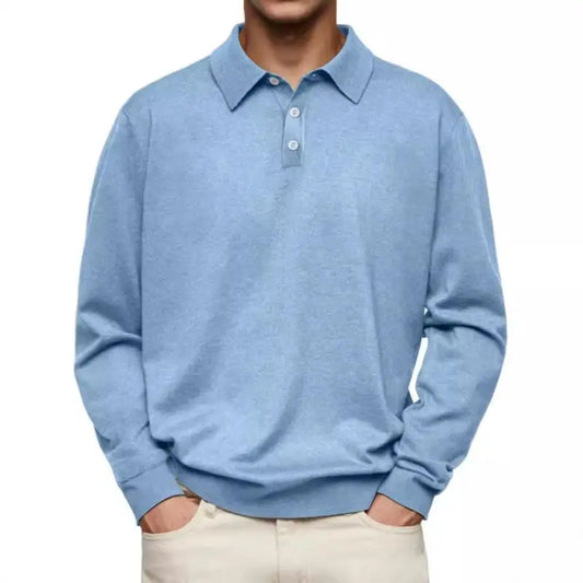 Leon™ | Casual-Poloshirt mit langen Ärmeln