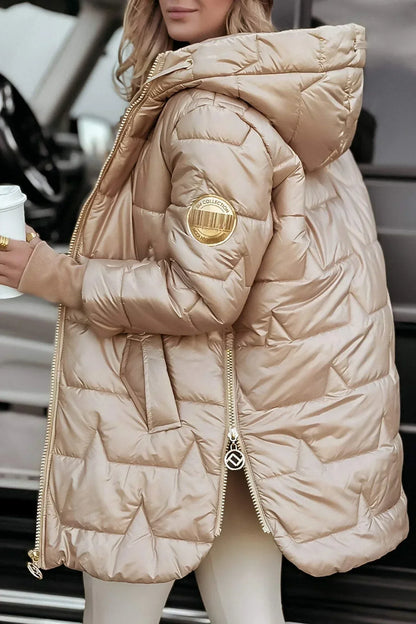 Marie | Eleganter Wintermantel mit Kapuze und Futter